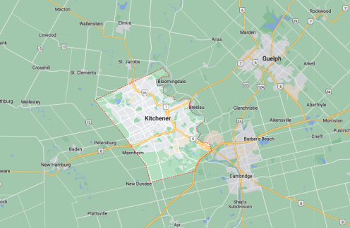 Map of Kitchener-Waterloo