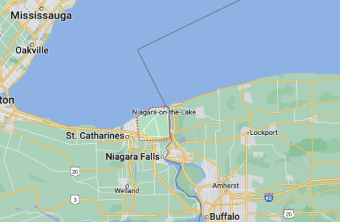 Mapa de Niagara-on-the-lake