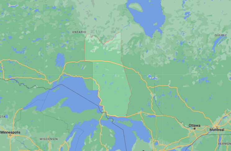 Algoma-Land Karte von Algoma Country