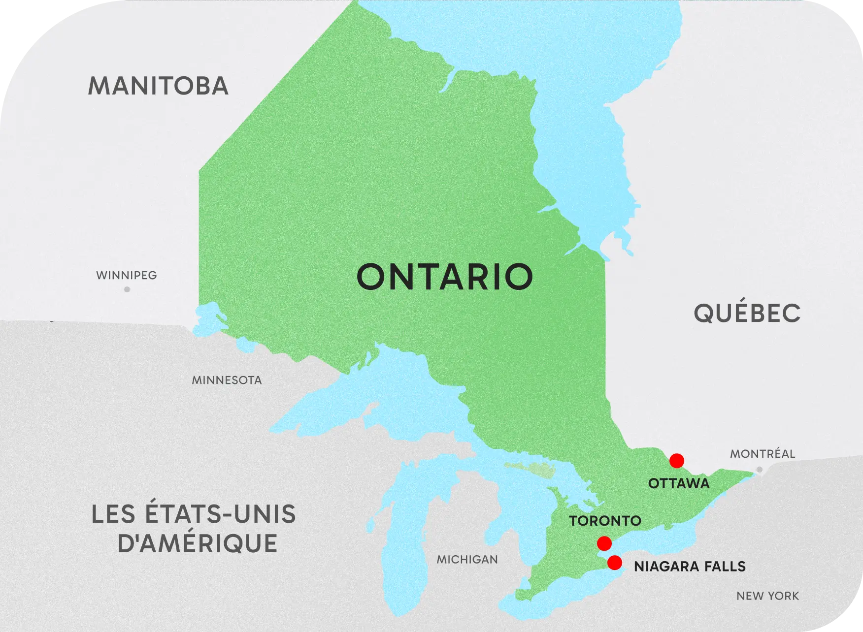 Carte de l'Ontario
