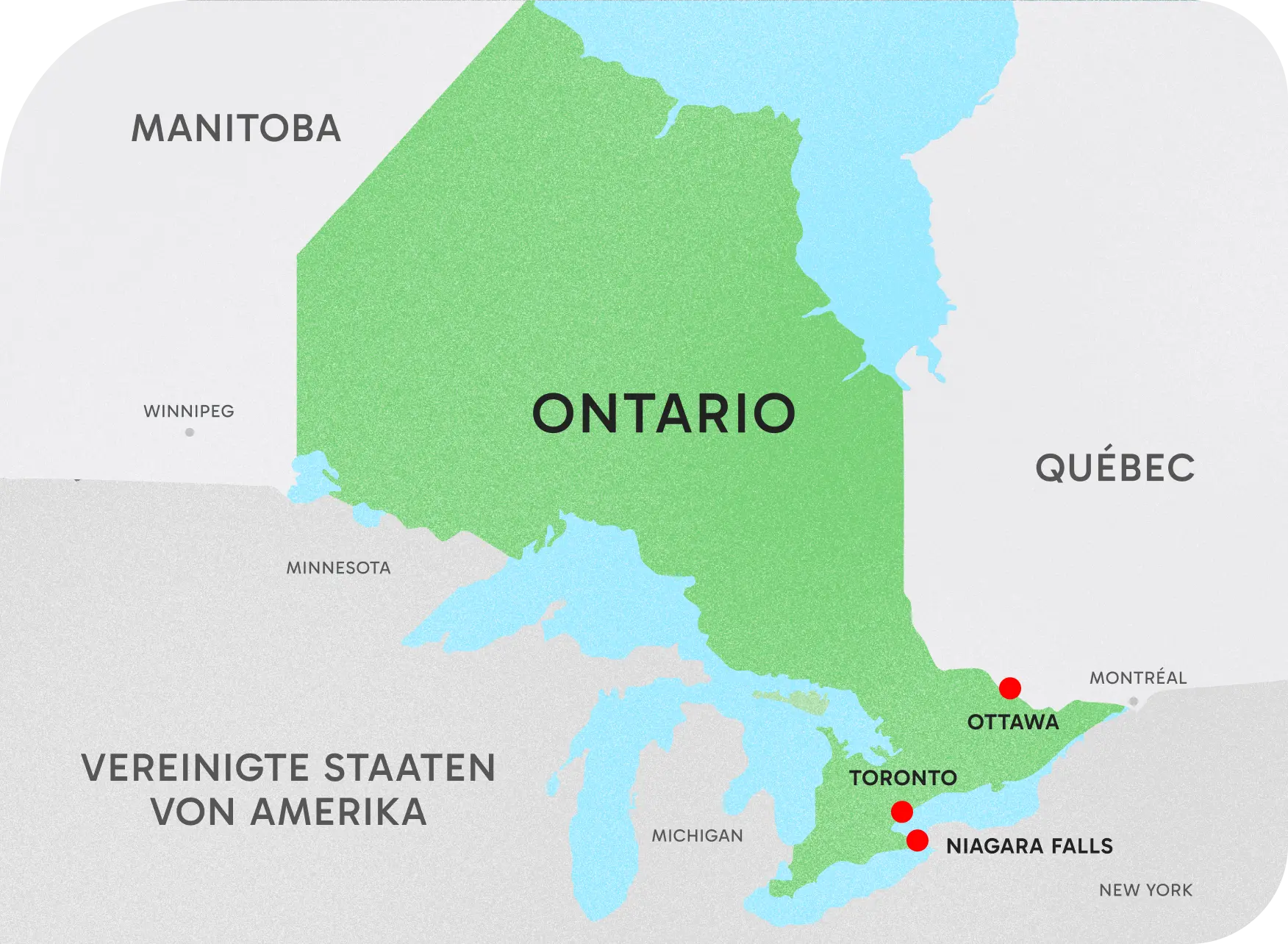 Karte von Ontario