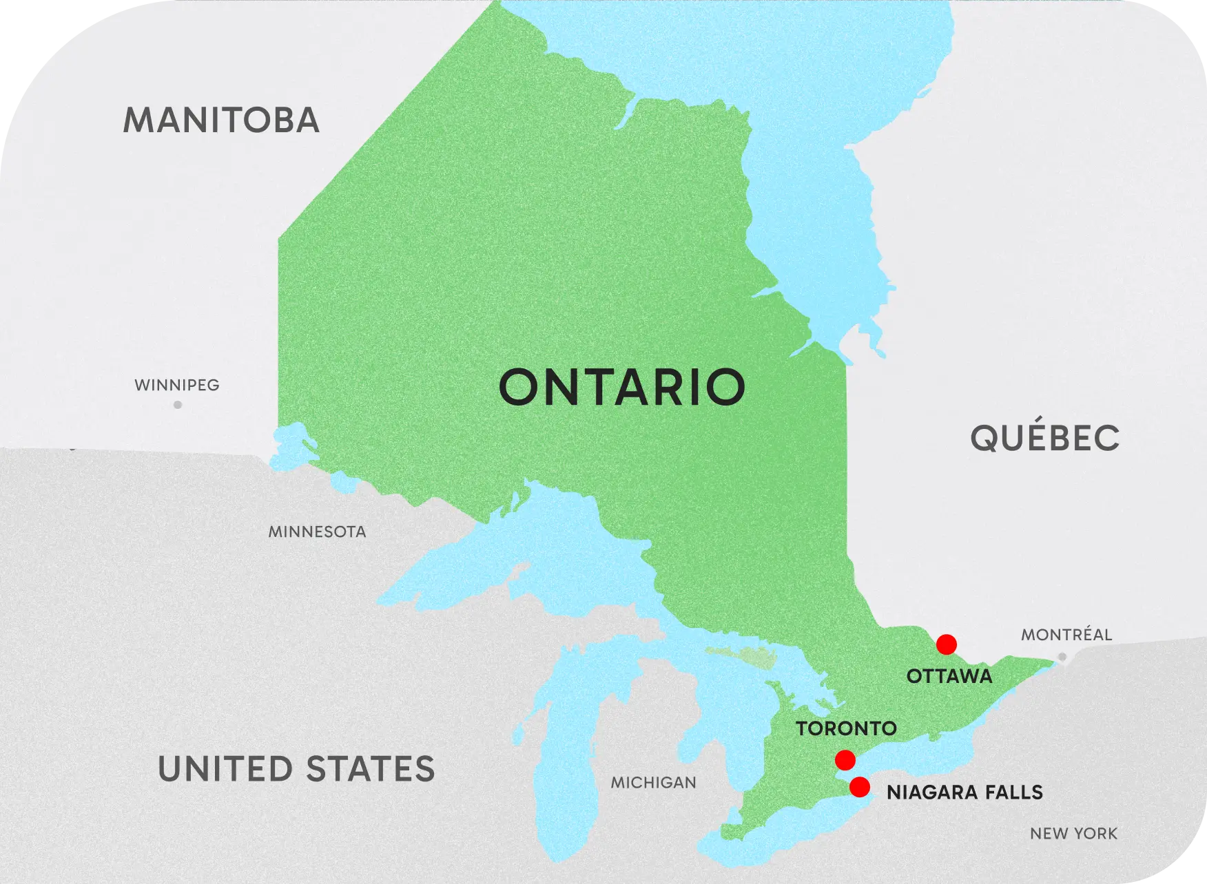 Map of Ontario