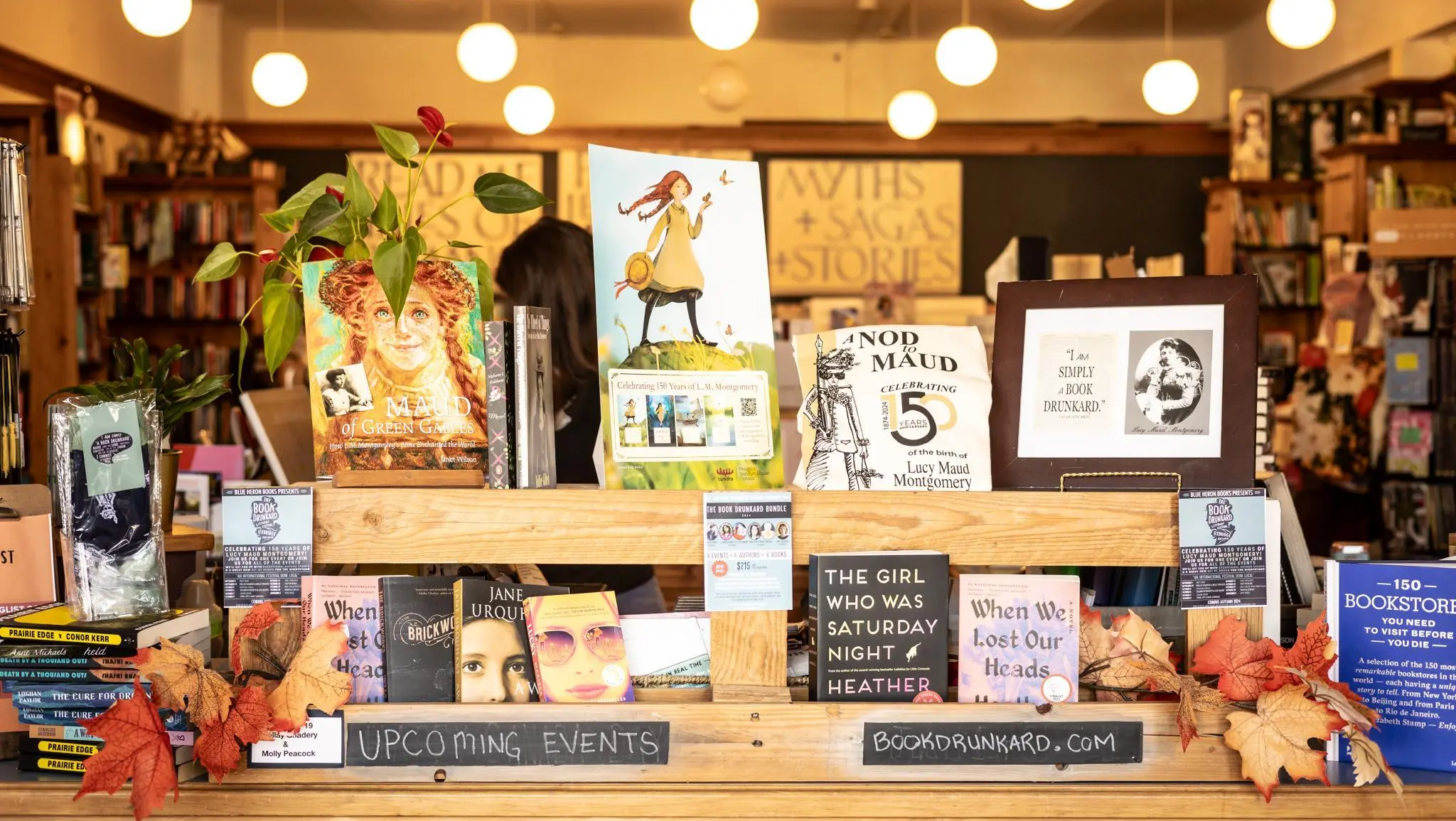 Books on display at Blue Heron Books.