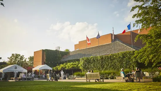 The front of the Shaw Festival Theatre in daylight