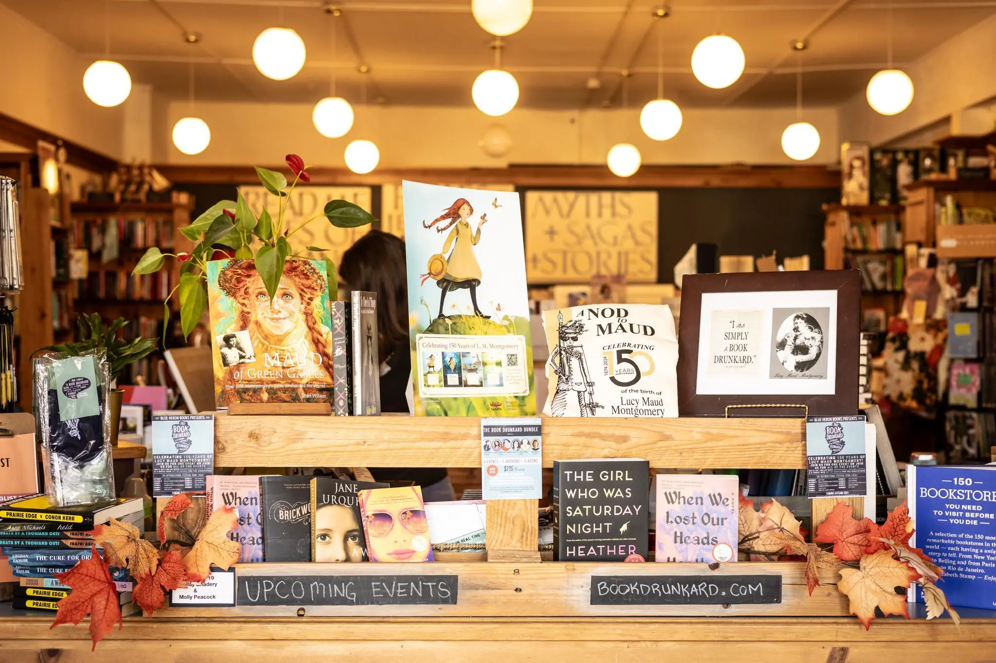 Ausgestellte Bücher bei Blue Heron Books.