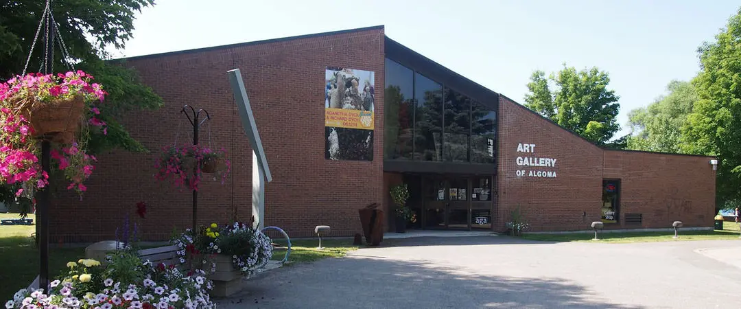 Exterior of Art Gallery of Algoma on a sunny day