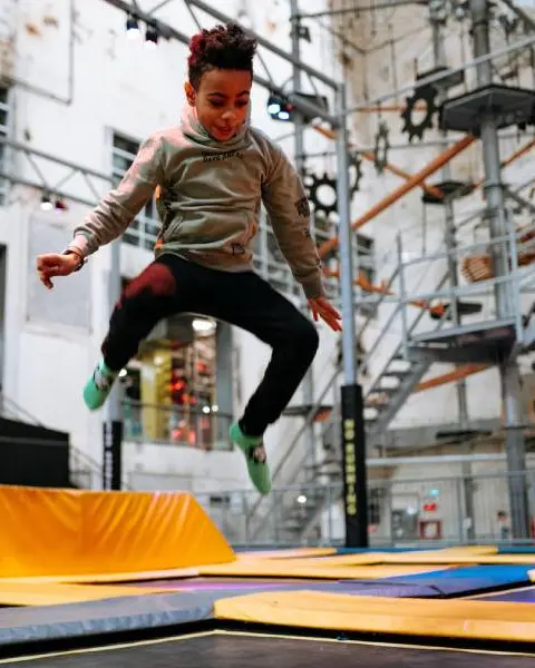 Una niña examinando un mapache de juguete.