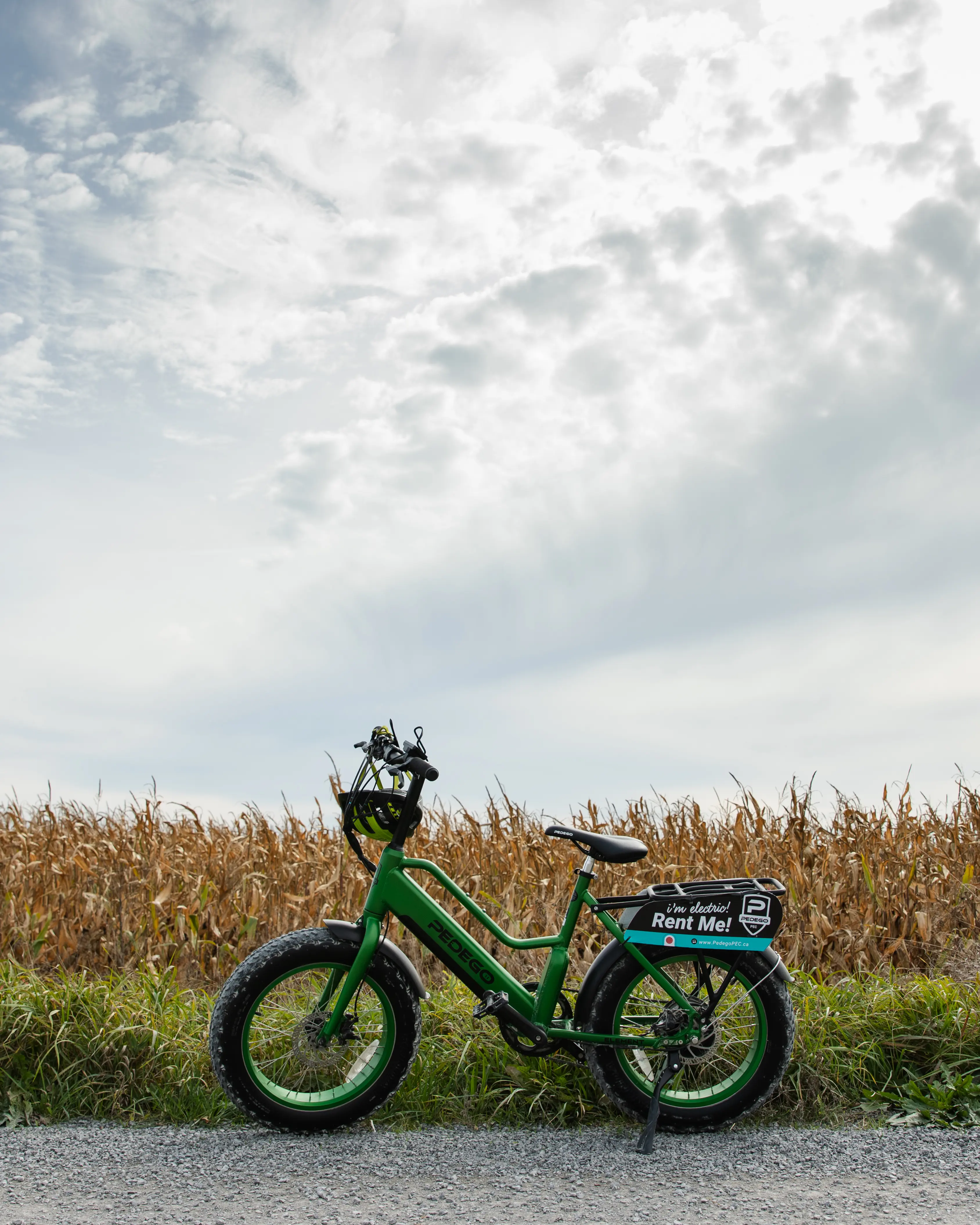 Una bicicleta parada en el Sendero del Milenio