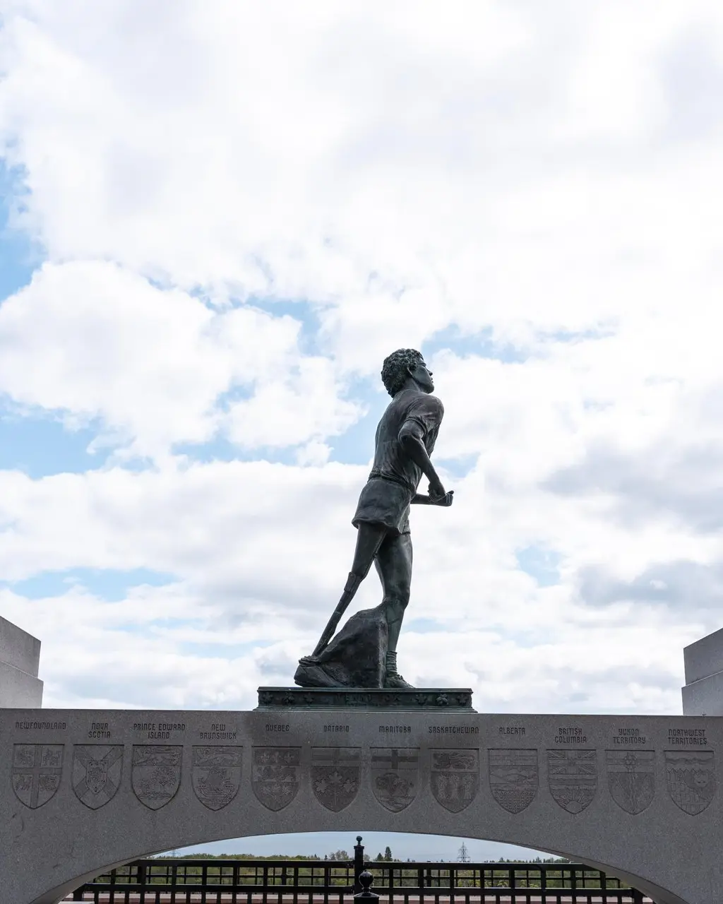 Statue of Terry Fox in Thunder Bay, Ontario.