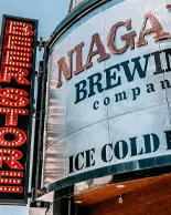 Panneau d’affichage de la Niagara Brewing Company.
