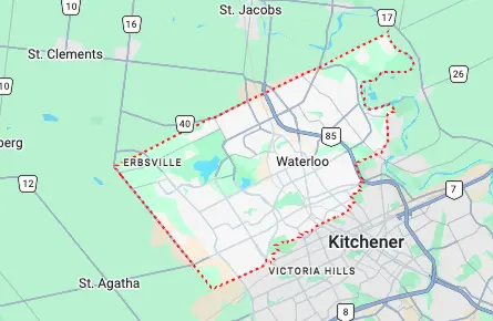 Map of Waterloo
