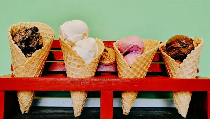 Assorted ice cream cones from The Opinicon